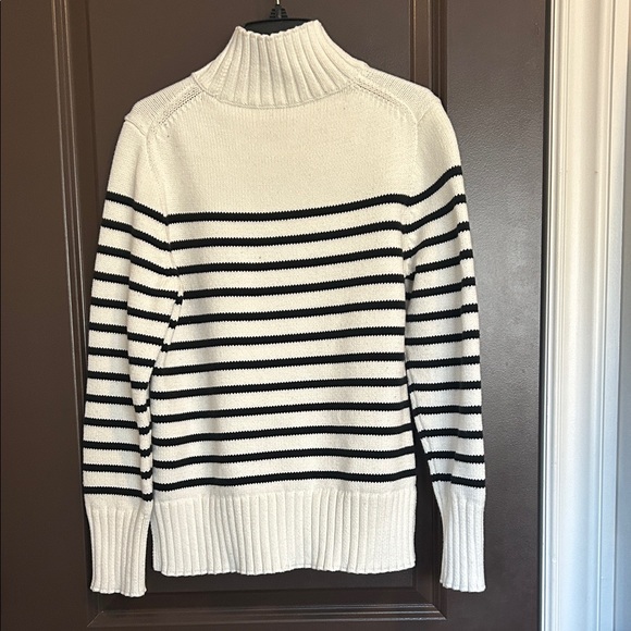 J Crew Cotton turtleneck sweater in stripe. NWOT. Size Small - Picture 6 of 10